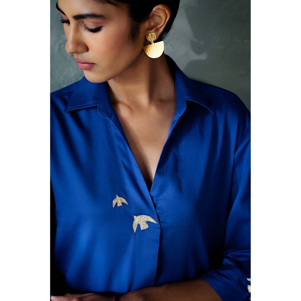 CANOOPI Women Blue Skion Co-Ord Set