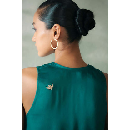 CANOOPI Women Green Soar High Kurti with Pant Set