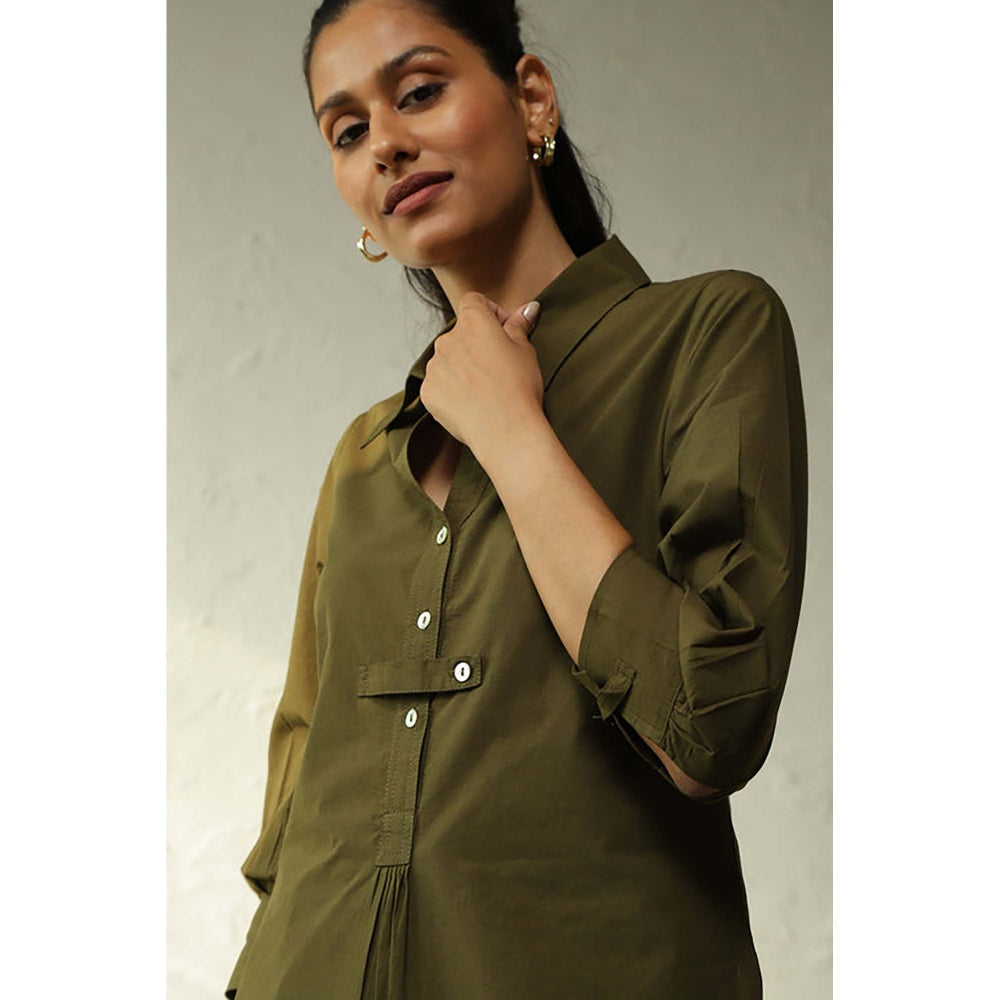 CANOOPI Women Green Forest Green Tunic with Pant Set