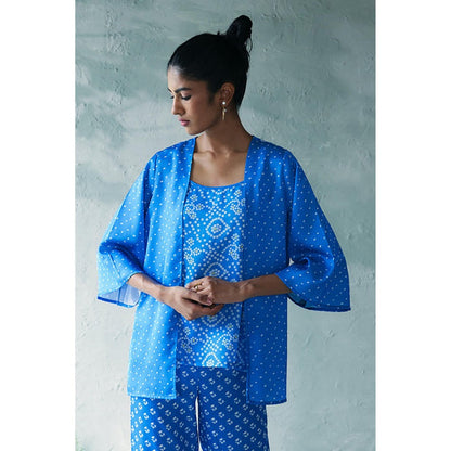 CANOOPI Bandhani Grid Printed Co-Ord Set