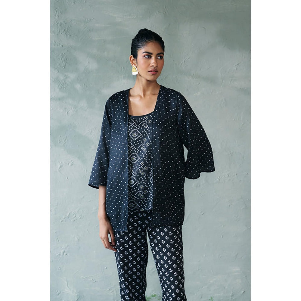 CANOOPI Midnight Bandhani Co-Ord Set