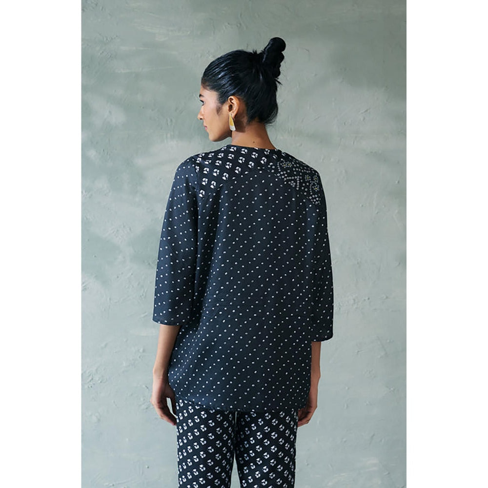 CANOOPI Midnight Bandhani Co-Ord Set
