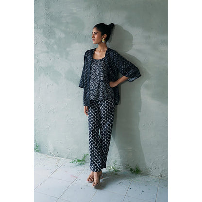 CANOOPI Midnight Bandhani Co-Ord Set