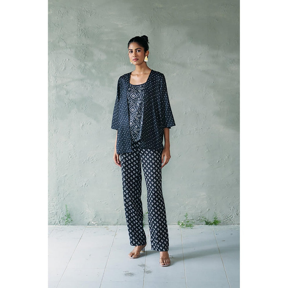CANOOPI Midnight Bandhani Co-Ord Set