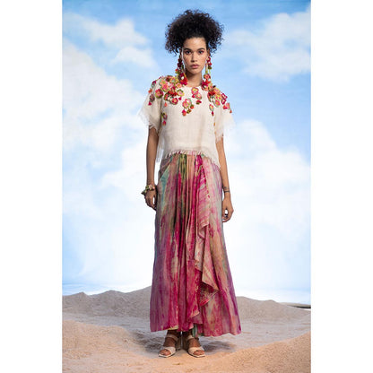 CAPISVIRLEO Floral Crochet Top