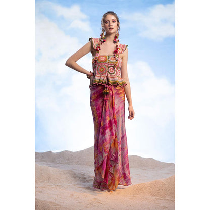 CAPISVIRLEO Crochet Corset Fitted Top