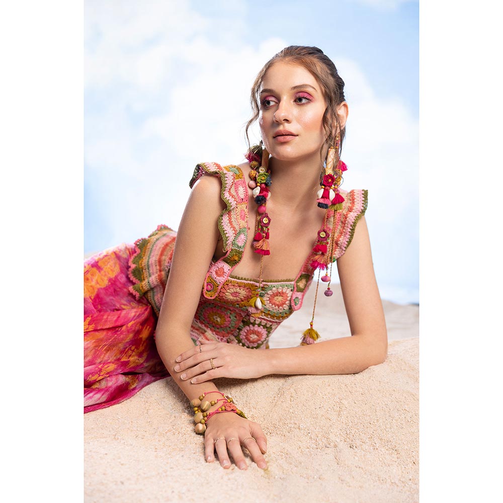 CAPISVIRLEO Crochet Corset Fitted Top