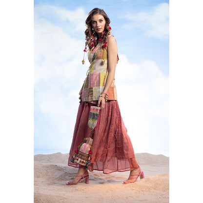 CAPISVIRLEO Patchwork Overlap Jacket