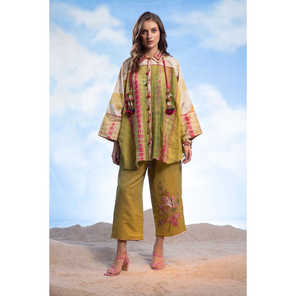 CAPISVIRLEO Double Collar Boho Shirt