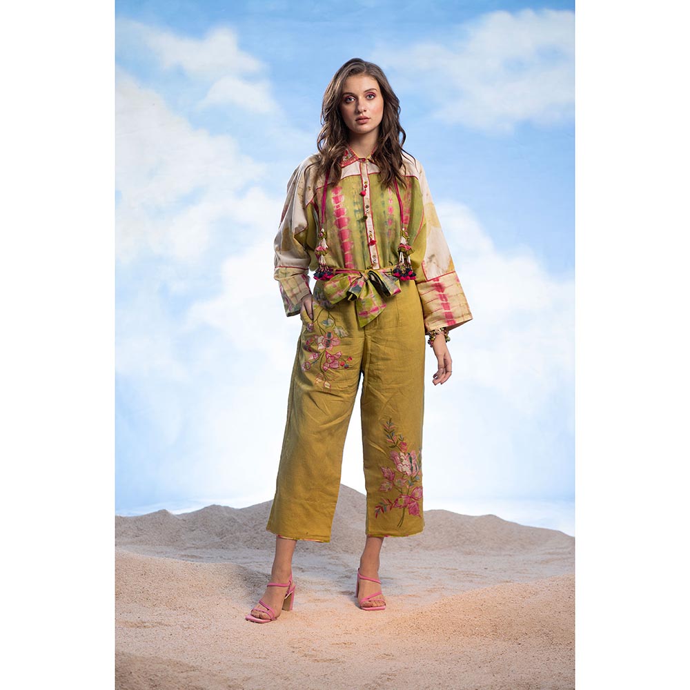 CAPISVIRLEO Double Collar Boho Shirt