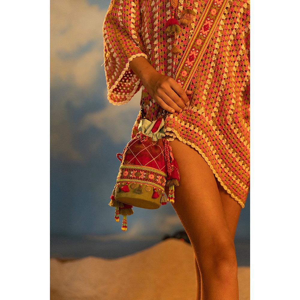 CAPISVIRLEO Crochet Mini Dress