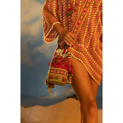 CAPISVIRLEO Crochet Mini Dress