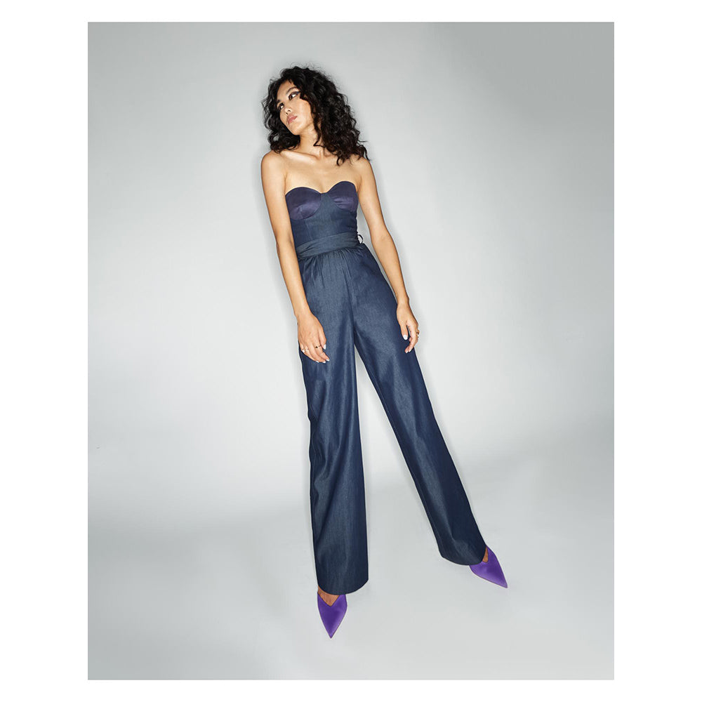 CECIL Jeanne Blue Jumpsuit with Belt (Set of 2)