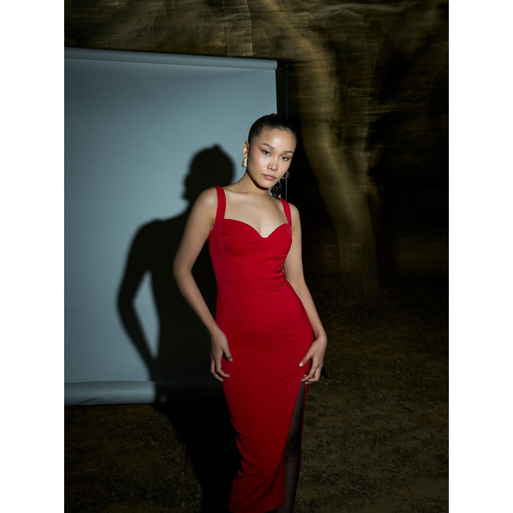 CECIL Red Kate Midi Dress