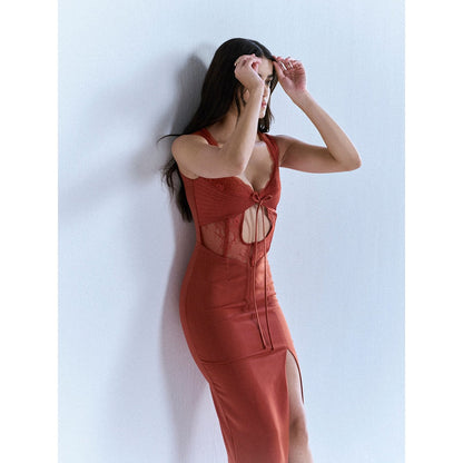 CECIL Rust Sienna Midi Dress