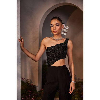 CHARU AND VASUNDHARA Luciana Black Jumpsuit