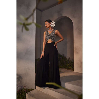CHARU AND VASUNDHARA Lara Black Jumpsuit