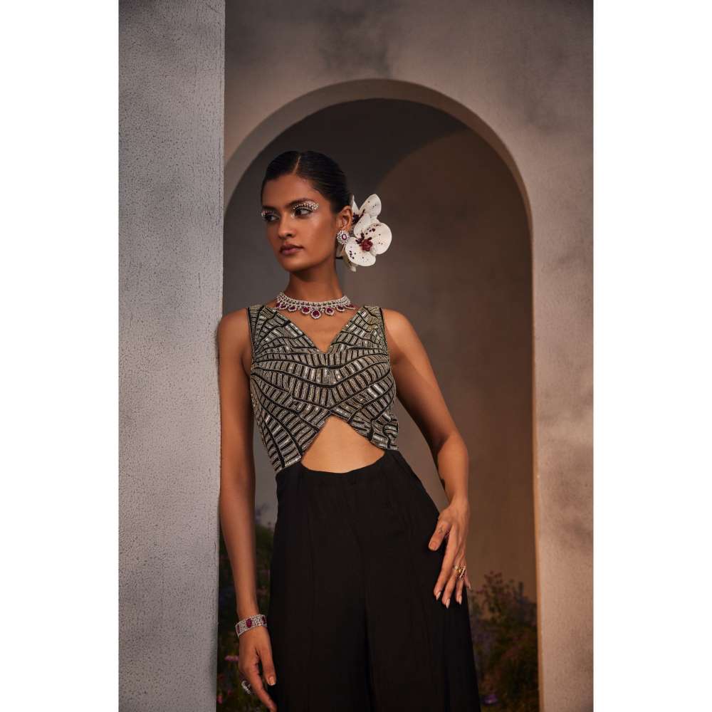 CHARU AND VASUNDHARA Lara Black Jumpsuit