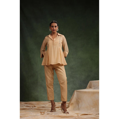 CHARU MAKKAR Beige Diva Co-Ord (Set of 3)