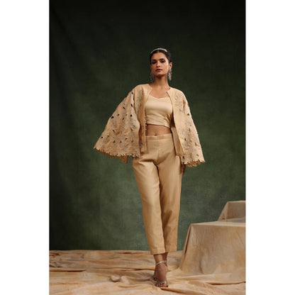 CHARU MAKKAR Beige Bond Girl Co-Ord (Set of 3)