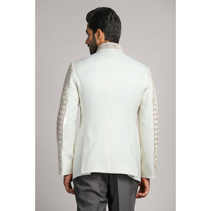 CHAR CHAAND Ivory Geometry Bandhgala