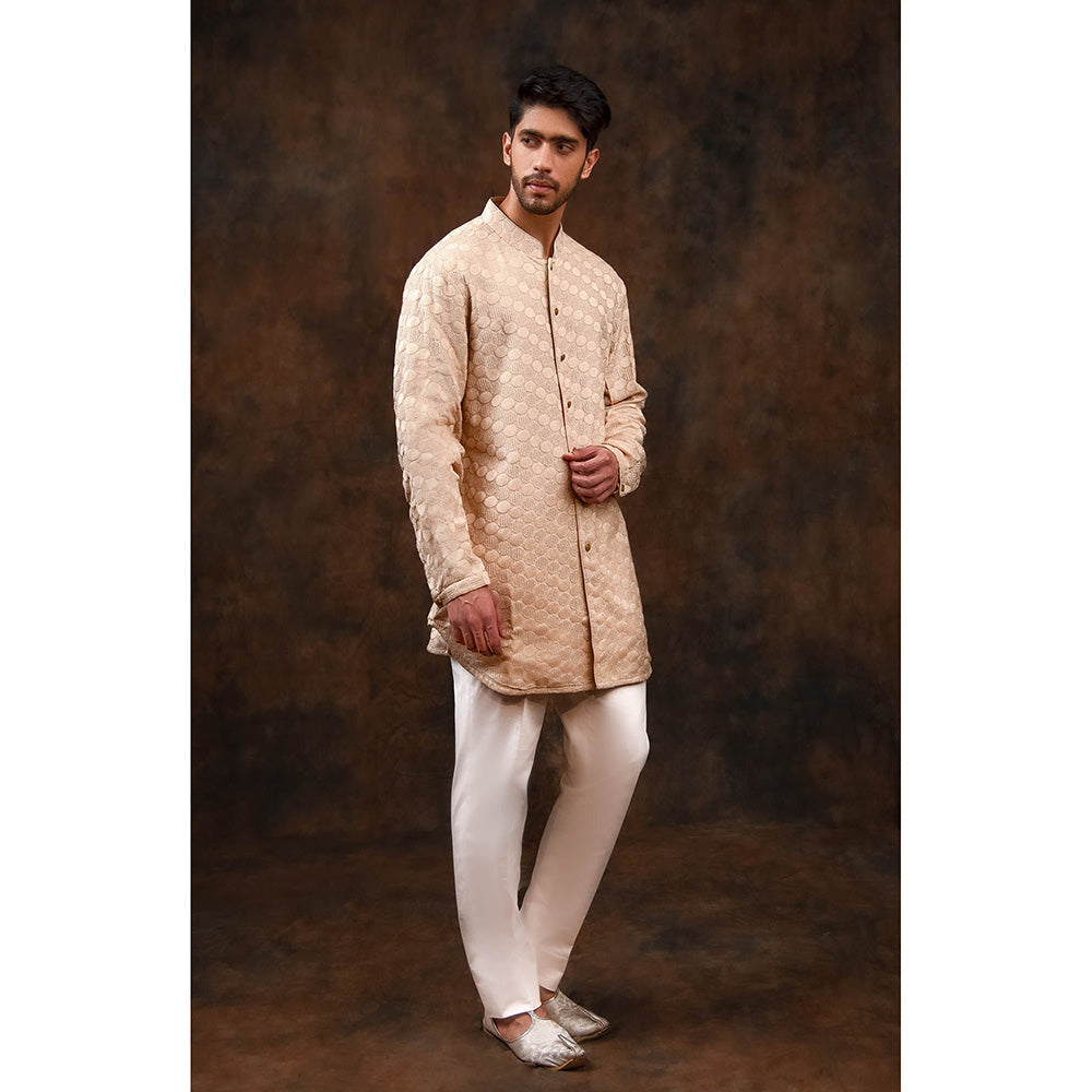 CHAR CHAAND Cream Harmony Chikankari Kurta