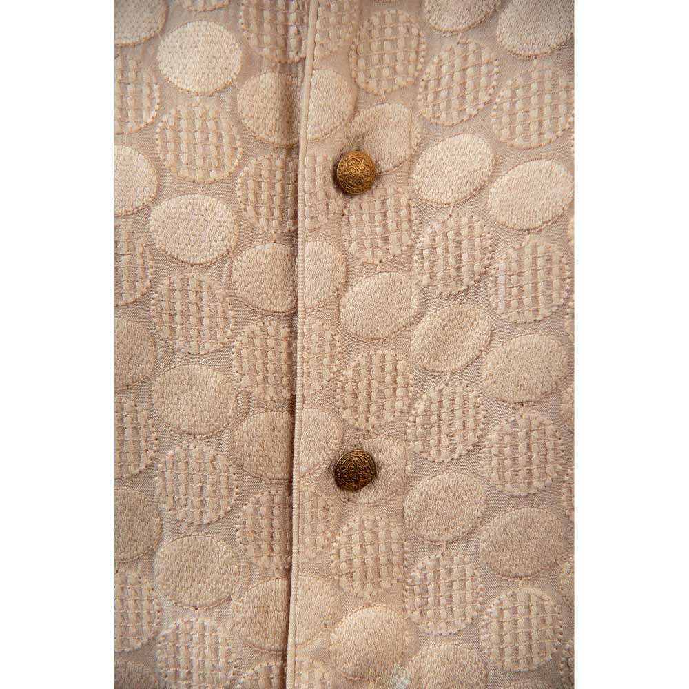 CHAR CHAAND Cream Harmony Chikankari Kurta