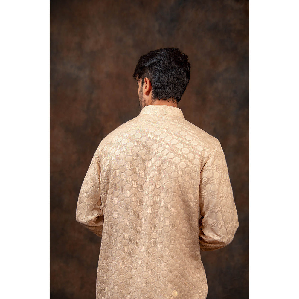 CHAR CHAAND Cream Harmony Chikankari Kurta