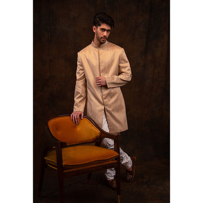 CHAR CHAAND Beige Burlywood Grace Kurta for Men