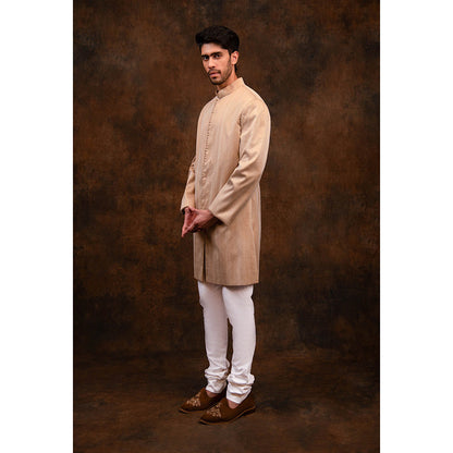 CHAR CHAAND Beige Burlywood Grace Kurta for Men