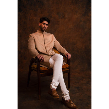 CHAR CHAAND Beige Burlywood Grace Kurta for Men