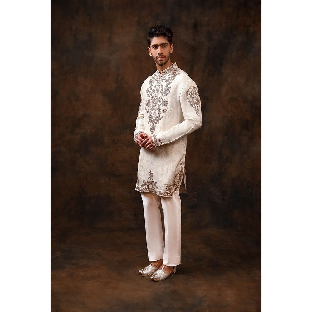 CHAR CHAAND Beige Floral Kurta for Men