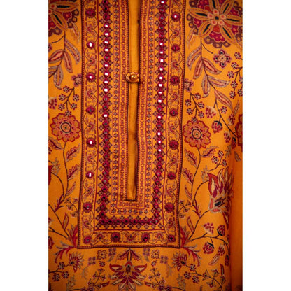 CHAR CHAAND Men Mustard Kurta