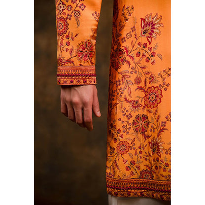 CHAR CHAAND Men Mustard Kurta