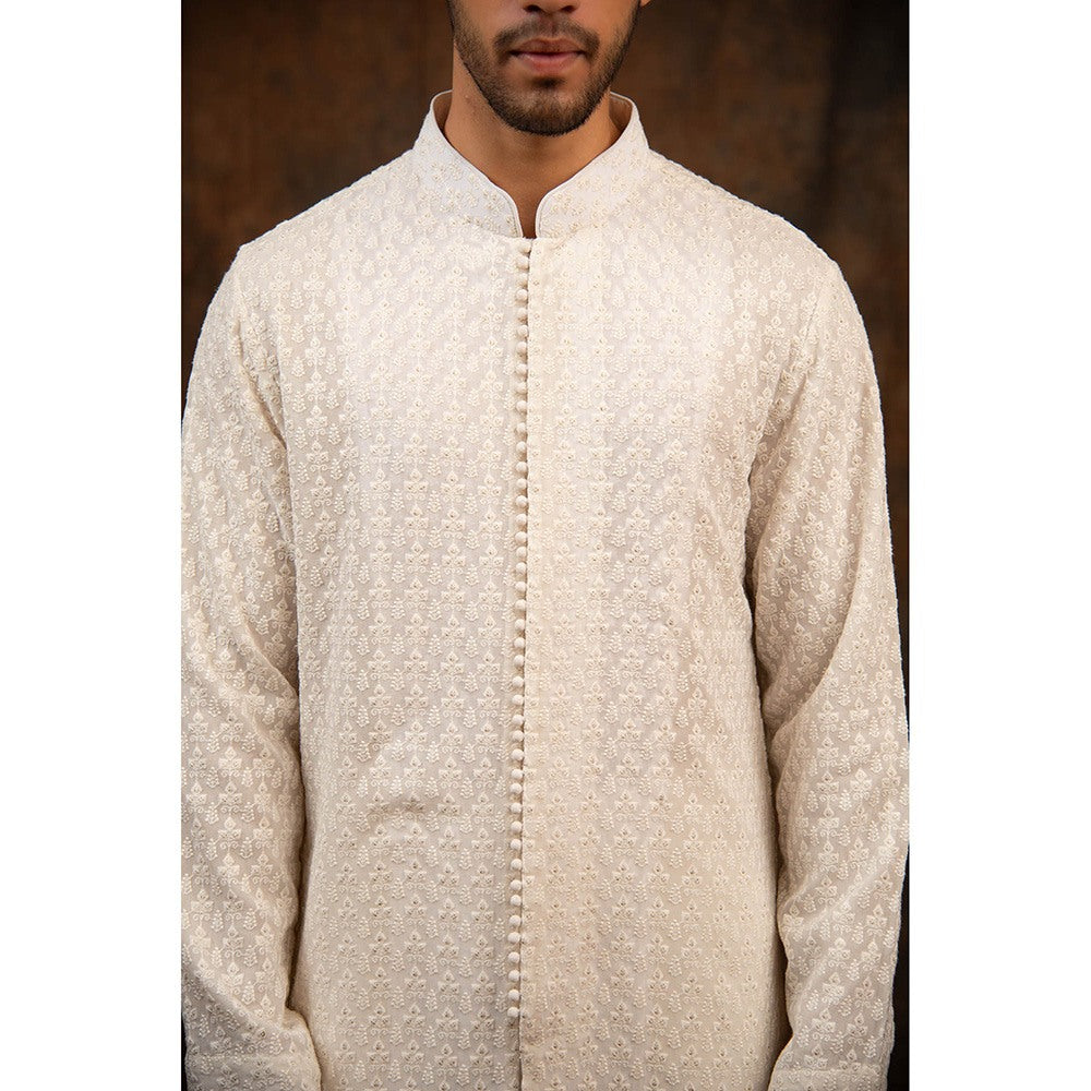 CHAR CHAAND Men Ivory Kurta