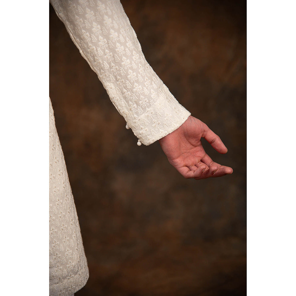 CHAR CHAAND Men Ivory Kurta
