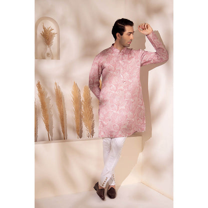 CHAR CHAAND Pink Blush Paisley Printed Kurta