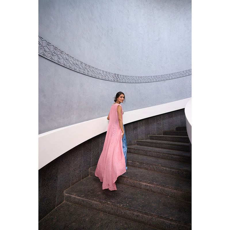 Chamee and Palak Blue Iyana Jacket with Bustier and Jacket (Set of 3)