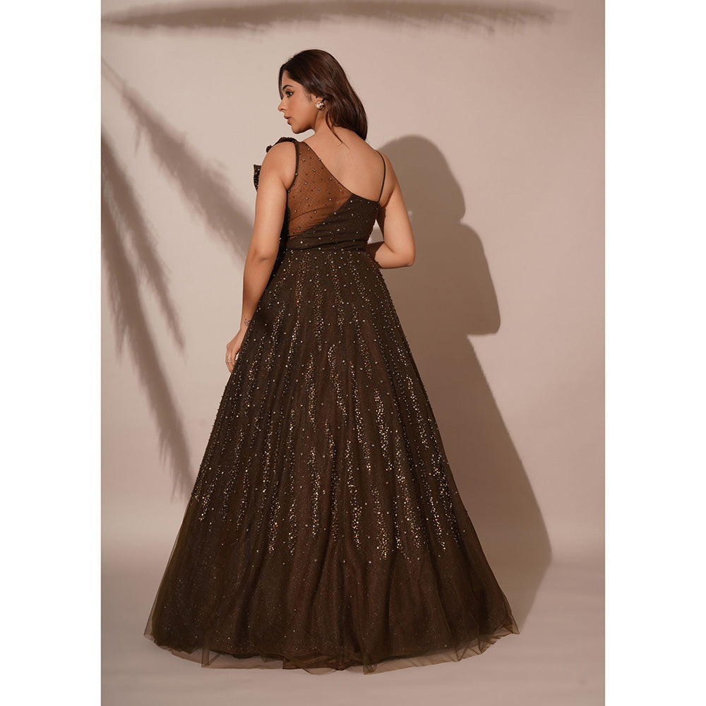 CHAASHNI BY MAANSI & KETAN Brown Gown