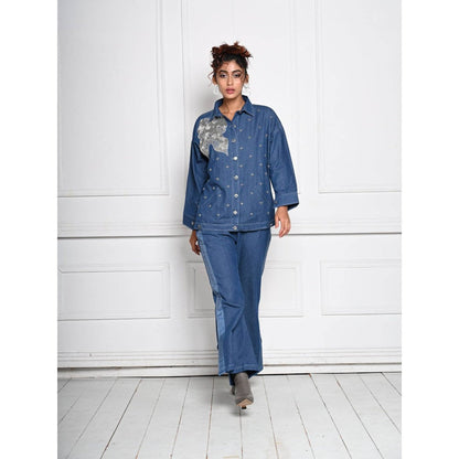 September Spring Blue Star Lit Denim Jacket