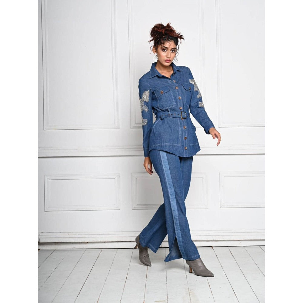 September Spring Blue Star Lit Denim Co-Ord (Set of 3)