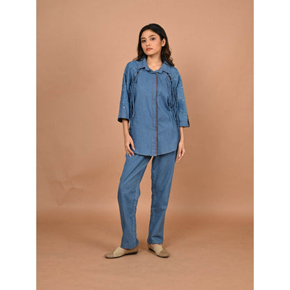 September Spring Blue The String Denim Co-Ord (Set of 2)