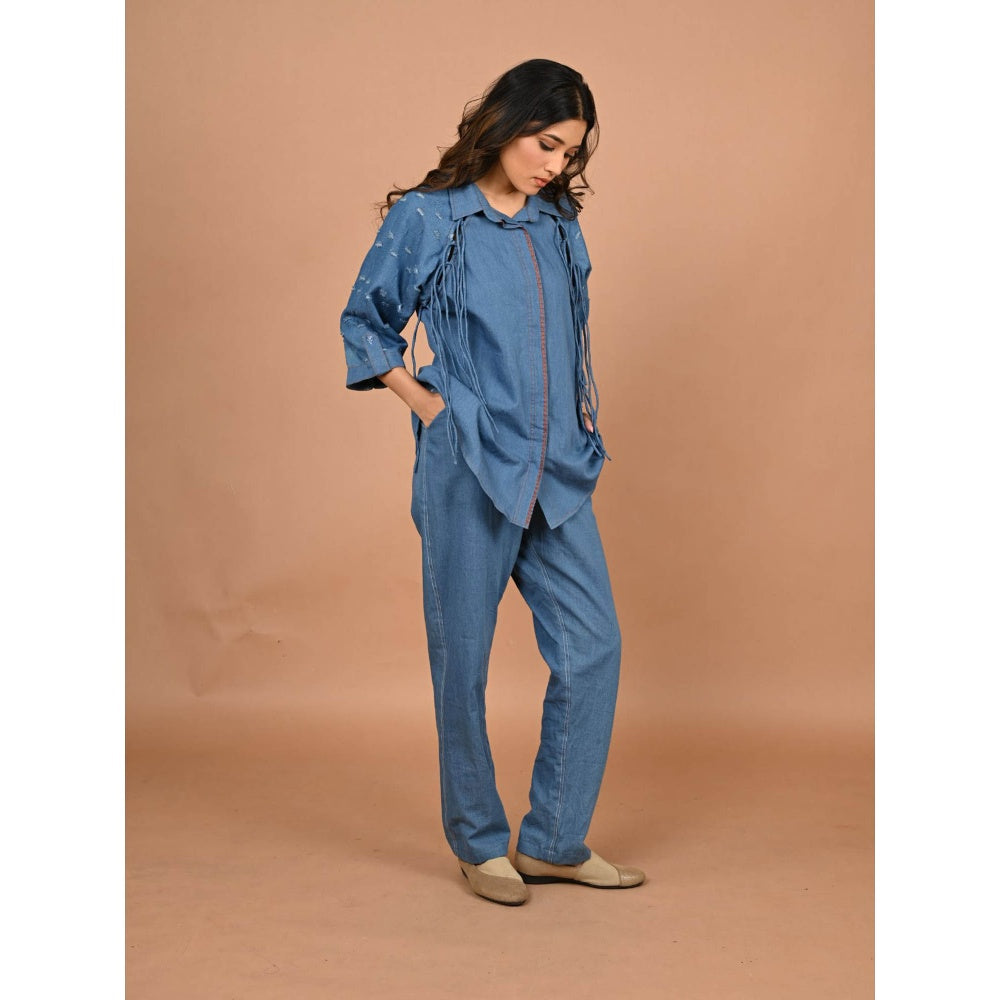 September Spring Blue The String Denim Co-Ord (Set of 2)