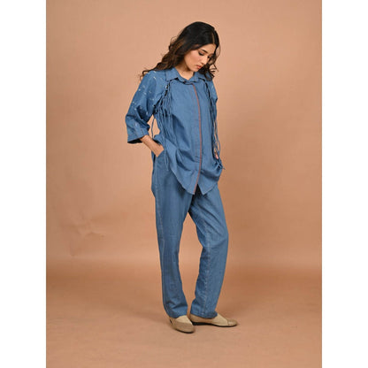 September Spring Blue The String Denim Co-Ord (Set of 2)