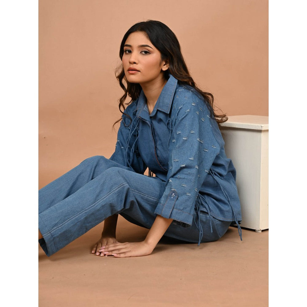 September Spring Blue The String Denim Co-Ord (Set of 2)