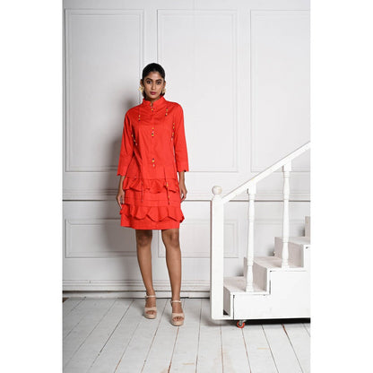 September Spring The Ruffle Print Dress