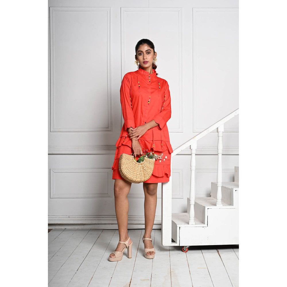 September Spring The Ruffle Print Dress