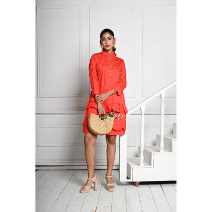 September Spring The Ruffle Print Dress