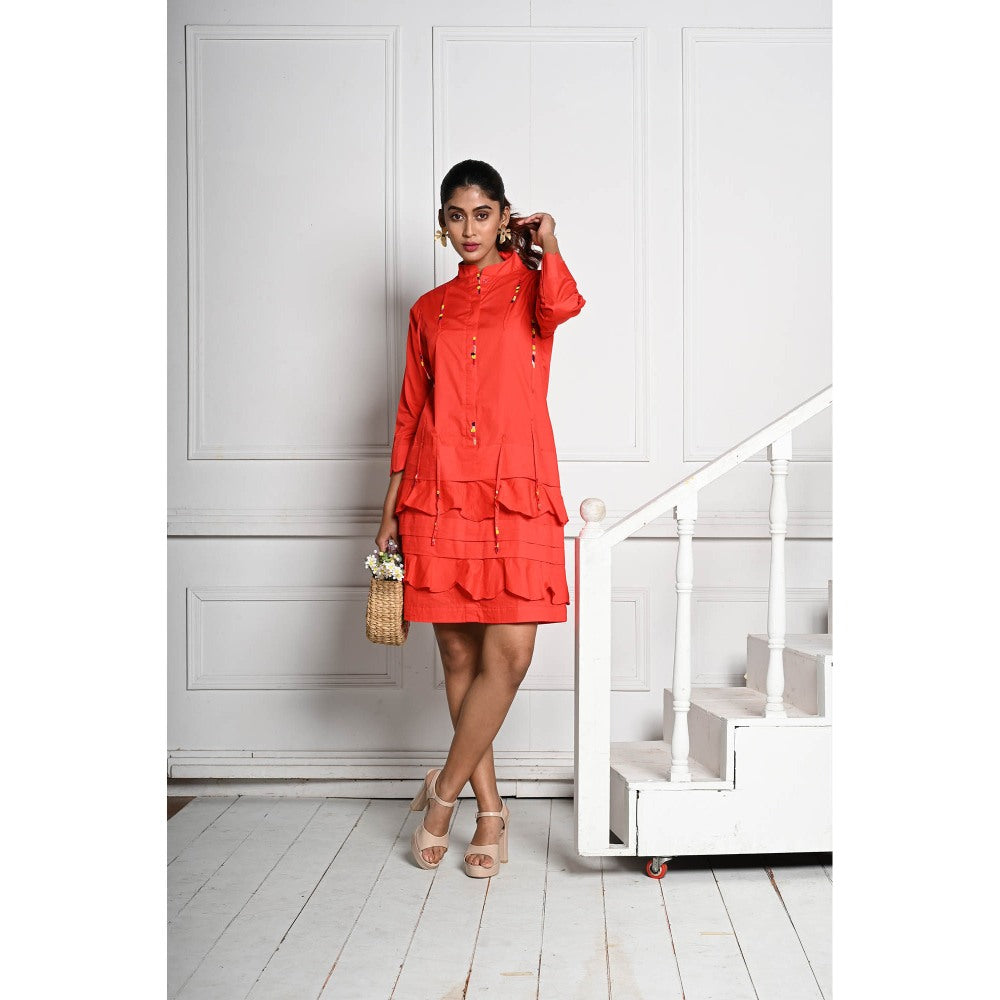 September Spring The Ruffle Print Dress