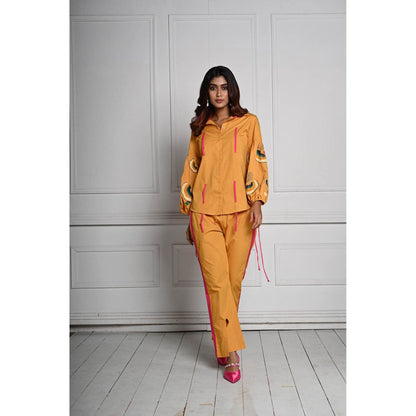 September Spring Mustard The Bird Embroidered Co-Ord (Set of 2)